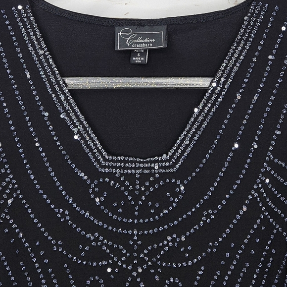 Dressbarn Collection Shiny Beaded Tank Top Size Small - Picture 3 of 8